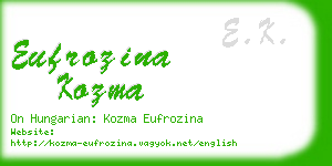 eufrozina kozma business card